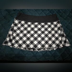 Be Inspired Black and White Asymmetrical Tennis / Skater Skirt